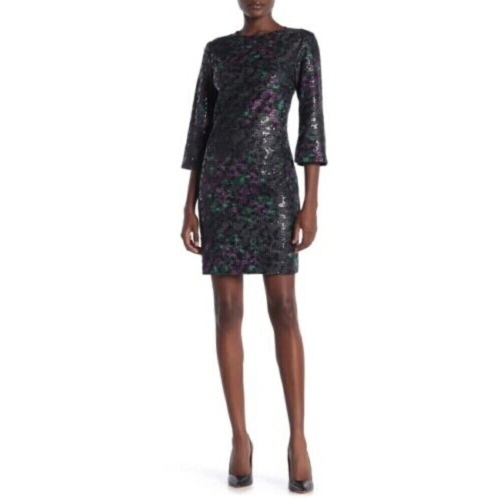 Trina Trina Turk Perforated Dress In Petunia Floral Print Size 6 $370